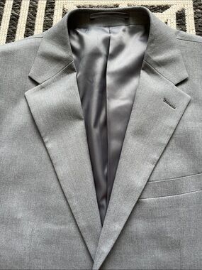 Horst | Light Gray Men's Modern Two-Button Blazer